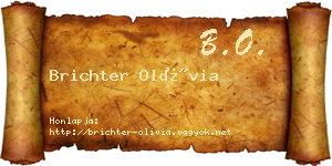 Brichter Olívia névjegykártya